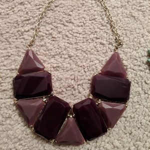Purple Bib Necklace